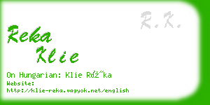 reka klie business card